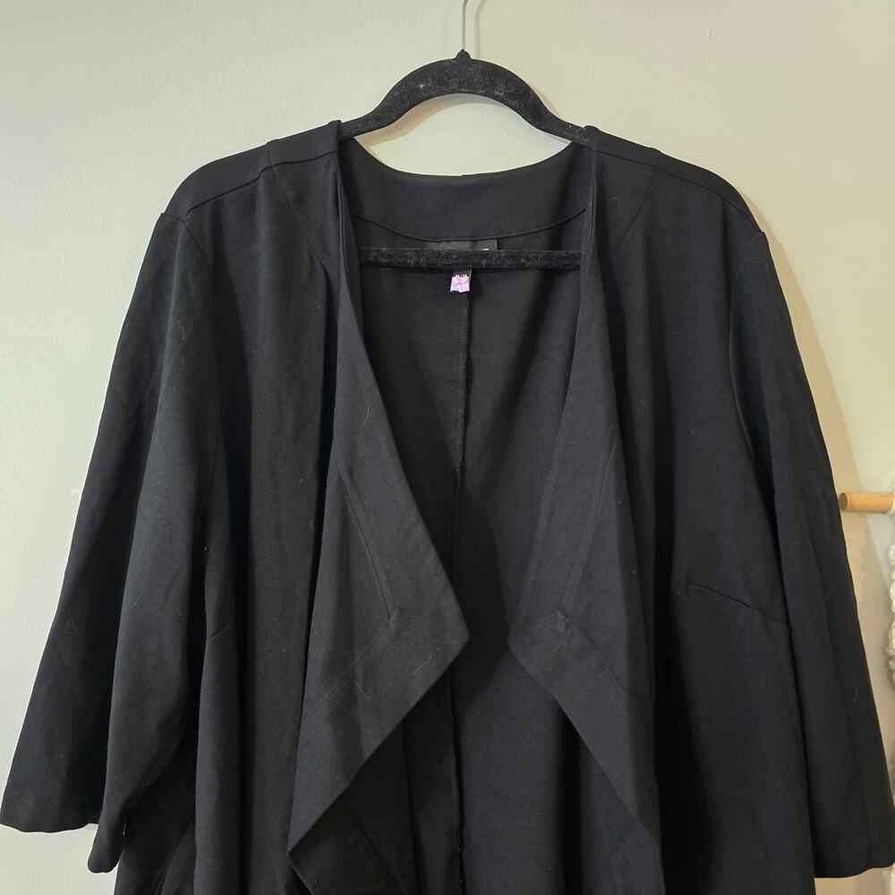 Lane Bryant Black Waterfall Cascade Front Blazer Plus Size 26/28
